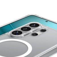 Magsafe Калъф за Samsung S26 Ultra, Spigen Ultra Hybrid White Case, Прозрачен - 5