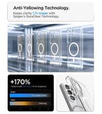 Magsafe Калъф за Samsung S26 Ultra, Spigen Ultra Hybrid White Case, Прозрачен - 7