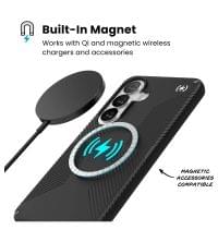 Magsafe Калъф за Samsung S26, Speck Presidio2 Grip Magnet Case, Черен - 3