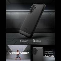 Противоударен Калъф за Samsung A27, Spigen Rugged Armor Case, Черен - 5