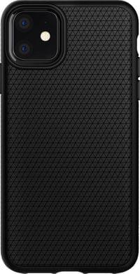 Противоударен Силиконов Калъф за за iPhone 11, Spigen Liquid Air Case, Черен - 4