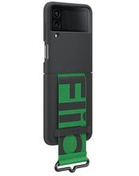 Оригинален Силиконов Калъф за Samsung Z Flip 4, Silicone Cover Strap Case EF-GF721TBEGWW, Черен - 4