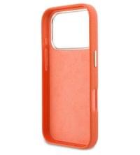 Кожен Калъф за iPhone 17 Pro, Guess PU Resin Logo Case, Оранжев - 5 Кожен Калъф за iPhone 17 Pro, Guess PU Resin Logo Case, Оранжев - 5