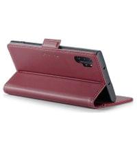 Кожен Калъф за Samsung Note 10 Plus, RFID Blocking Book Case, Червен - 3 Кожен Калъф за Samsung Note 10 Plus, RFID Blocking Book Case, Червен - 3