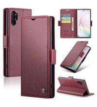 Кожен Калъф за Samsung Note 10 Plus, RFID Blocking Book Case, Червен - 4 Кожен Калъф за Samsung Note 10 Plus, RFID Blocking Book Case, Червен - 4