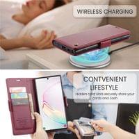 Кожен Калъф за Samsung Note 10 Plus, RFID Blocking Book Case, Червен - 7 Кожен Калъф за Samsung Note 10 Plus, RFID Blocking Book Case, Червен - 7