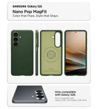 Magsafe Калъф за Samsung S26, Spigen Nano Pop Case, Зелен - 7