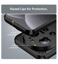 Противоударен Калъф за Xiaomi 17 Ultra, Premium Carbon Case, Черен - 2