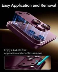 Протектор за Камерата на iPhone 18 Pro, ESR Armorite Pro Cam Glass Burgundy, Бордо - 6 Протектор за Камерата на iPhone 18 Pro, ESR Armorite Pro Cam Glass Burgundy, Бордо - 6