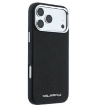 Magsafe Калъф за iPhone 18 Pro/ 17 Pro, Karl Lagerfeld Grained Leather Elongated Logo Case, Черен - 3 Magsafe Калъф за iPhone 18 Pro/ 17 Pro, Karl Lagerfeld Grained Leather Elongated Logo Case, Черен - 3
