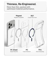 Magsafe Калъф за iPhone 18 Pro Max/ 17 Pro Max, Spigen Ultra Hybrid Mag Fit Case Clear/Deep Blue, Прозрачен - 11 Magsafe Калъф за iPhone 18 Pro Max/ 17 Pro Max, Spigen Ultra Hybrid Mag Fit Case Clear/Deep Blue, Прозрачен - 11