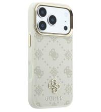 Magsafe Калъф за iPhone 18 Pro/ 17 Pro, Guess Peony 4G Small Logo Case, Бежов - 3 Magsafe Калъф за iPhone 18 Pro/ 17 Pro, Guess Peony 4G Small Logo Case, Бежов - 3