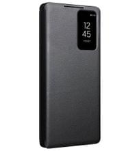Активен Кожен Калъф за Samsung S25 Ultra, Qialino Smart View Book Case, Черен - 2