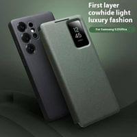 Активен Кожен Калъф за Samsung S25 Ultra, Qialino Smart View Book Case, Черен - 14 Активен Кожен Калъф за Samsung S25 Ultra, Qialino Smart View Book Case, Черен - 14