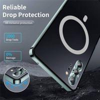 Magsafe Калъф за Samsung Note 10 Plus, Metal Case, Зелен - 9