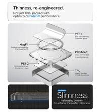 Magsafe Калъф за Samsung S26, Spigen Ultra Hybrid White Case, Прозрачен - 8