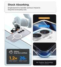 Magsafe Калъф за Samsung S26, Spigen Ultra Hybrid White Case, Прозрачен - 10