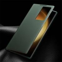Активен Кожен Калъф за Samsung S23 Ultra, Qialino Smart View Book Case, Черен - 2 Активен Кожен Калъф за Samsung S23 Ultra, Qialino Smart View Book Case, Черен - 2