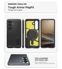 Magsafe Противоударен Калъф за Samsung S26, Spigen Tough Armor Case, Черен - 7