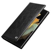 Кожен Калъф за Samsung S23 Ultra, Qialino Book Case, Черен - 3 Кожен Калъф за Samsung S23 Ultra, Qialino Book Case, Черен - 3