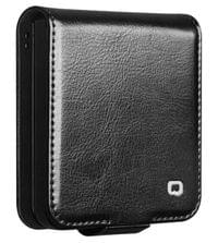 Кожен Калъф за Samsung Z Flip 8, Qialino Leather Book Case, Черен - 2 Кожен Калъф за Samsung Z Flip 8, Qialino Leather Book Case, Черен - 2