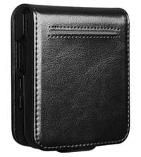Кожен Калъф за Samsung Z Flip 8, Qialino Leather Book Case, Черен - 2