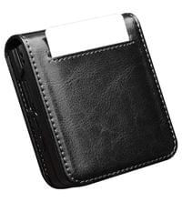 Кожен Калъф за Samsung Z Flip 8, Qialino Leather Book Case, Черен - 3