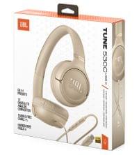 Слушалки с Кабел, JBL Tune 530C USB-C, Бежов - 8