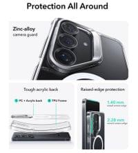 Magsafe Калъф за Samsung S26 Plus, ESR Classic Hybrid Kickstand Magnetic Case, Прозрачен - 2