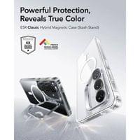 Magsafe Калъф за Samsung S26 Plus, ESR Classic Hybrid Kickstand Magnetic Case, Прозрачен - 4