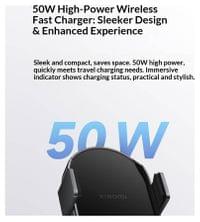 Безжично Зарядно за Кола, Xiaomi Car Wireless Charger 50W, Черен - 2 Безжично Зарядно за Кола, Xiaomi Car Wireless Charger 50W, Черен - 2