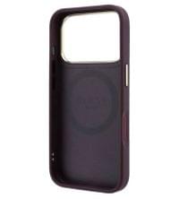 Magsafe Калъф за iPhone 18 Pro/ 17 Pro, Guess Leather Stripe Peony 4G Mag Case Burgundy, Бордо - 6 Magsafe Калъф за iPhone 18 Pro/ 17 Pro, Guess Leather Stripe Peony 4G Mag Case Burgundy, Бордо - 6