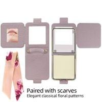 Луксозен Калъф с Огледало за Samsung Z Flip 7, PU Leather Case, Лилав - 2