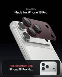 Протектор за Камерата на iPhone 18 Pro, Spigen EZ Fit Optik Pro XL Glas.tR Burgundy, Бордо - 10 Протектор за Камерата на iPhone 18 Pro, Spigen EZ Fit Optik Pro XL Glas.tR Burgundy, Бордо - 10