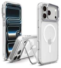 Magsafe Калъф за iPhone 18 Pro/ 17 Pro, Spigen Ultra Hybrid Optik S Mag Fit Case Clear/Silver, Прозрачен - 3