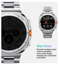 Метална Каишка за Samsung Watch Ultra 1/2 47mm, Spigen Modern Fit Band, Сребрист - 9 Метална Каишка за Samsung Watch Ultra 1/2 47mm, Spigen Modern Fit Band, Сребрист - 9