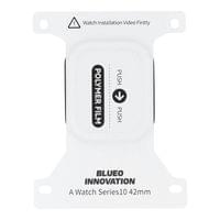 Стъклен Протектор за Apple Watch 11/10 46mm, Blueo Anti-Static HD 3D Glass, Черен - 4 Стъклен Протектор за Apple Watch 11/10 46mm, Blueo Anti-Static HD 3D Glass, Черен - 4