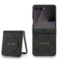 MagSafe Калъф за Samsung Z Flip 7, Guess Leather 4G Classic Case, Черен - 2