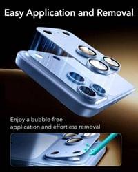 Протектор за Камерата на iPhone 18 Pro, ESR Armorite Pro Cam Glass, Син - 6 Протектор за Камерата на iPhone 18 Pro, ESR Armorite Pro Cam Glass, Син - 6