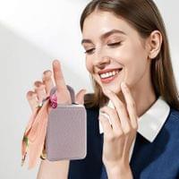 Луксозен Калъф с Огледало за Samsung Z Flip 7, PU Leather Case, Червен - 8