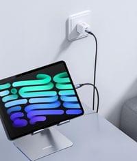 Кабел USB-C to USB-C, Ugreen 240W Woven 1m, Сив - 6