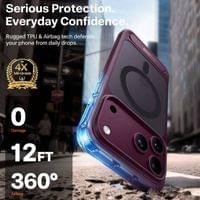 Magsafe Калъф за iPhone 18 Pro Max/ 17 Pro Max, Torras Ostand L1 Guardian Mag Case Burgundy, Бордо - 5 Magsafe Калъф за iPhone 18 Pro Max/ 17 Pro Max, Torras Ostand L1 Guardian Mag Case Burgundy, Бордо - 5