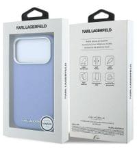 Magsafe калъф за iPhone 18 Pro / iPhone 17 Pro, Karl Lagerfeld Hardcase Grained Leather Elongated Logo, Син - 6 Magsafe калъф за iPhone 18 Pro / iPhone 17 Pro, Karl Lagerfeld Hardcase Grained Leather Elongated Logo, Син - 6