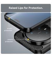 Противоударен Калъф за Honor Magic 8 Pro, Premium Carbon Case, Черен - 6