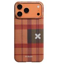 Magsafe Калъф за iPhone 17 Pro, Pitaka Edge Flora in Grid Case Cloud Dusk, Оранжев - 2 Magsafe Калъф за iPhone 17 Pro, Pitaka Edge Flora in Grid Case Cloud Dusk, Оранжев - 2