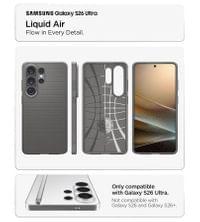 Противоударен Калъф за Samsung S26 Ultra, Spigen Liquid Air Marble Gray Case, Сив - 7