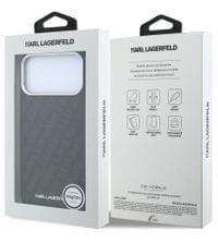 Magsafe Kалъф за iPhone 18 Pro/ 17 Pro, Karl Lagerfeld Grained Leather Metal Logo Case, Черен - 7 Magsafe Kалъф за iPhone 18 Pro/ 17 Pro, Karl Lagerfeld Grained Leather Metal Logo Case, Черен - 7