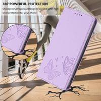 Кожен Kалъф с Джобове за Xiaomi 17T, GKK RFID Wallet Book Case, Лилав - 2