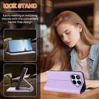 Кожен Kалъф с Джобове за Xiaomi 17T, GKK RFID Wallet Book Case, Лилав - 5