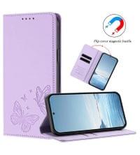 Кожен Kалъф с Джобове за Xiaomi 17T, GKK RFID Wallet Book Case, Лилав - 6